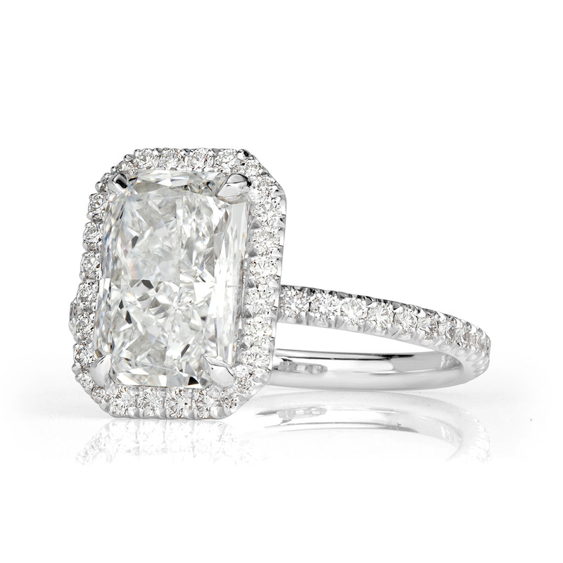 3.58ct Radiant Cut Diamond Engagement Ring