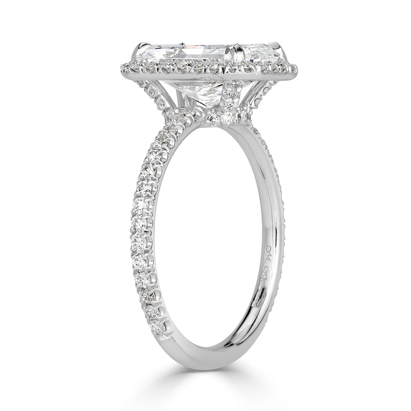 3.58ct Radiant Cut Diamond Engagement Ring