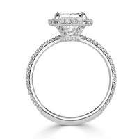 3.58ct Radiant Cut Diamond Engagement Ring