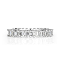 2.70ct Emerald Cut Diamond Eternity Band in 18k White Gold