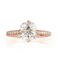1.82ct Old Mine Cut Diamond Engagement Ring