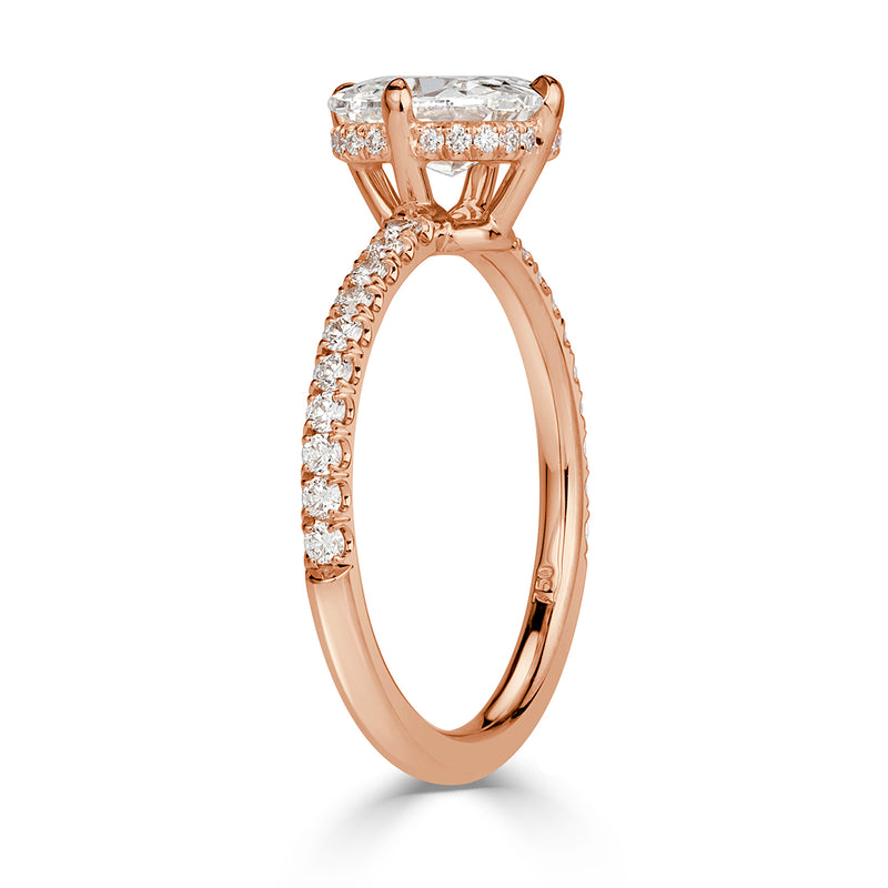 1.82ct Old Mine Cut Diamond Engagement Ring