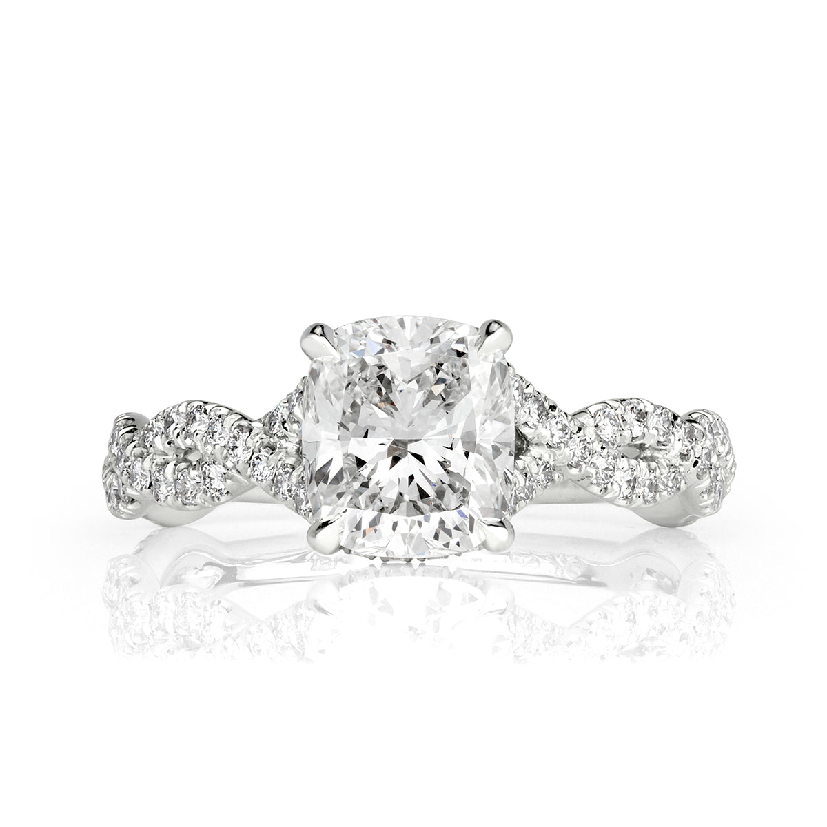 2.01ct Cushion Cut Diamond Engagement Ring
