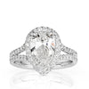 2.71ct Pear Shaped Diamond Engagement Ring