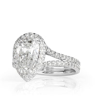 2.71ct Pear Shaped Diamond Engagement Ring
