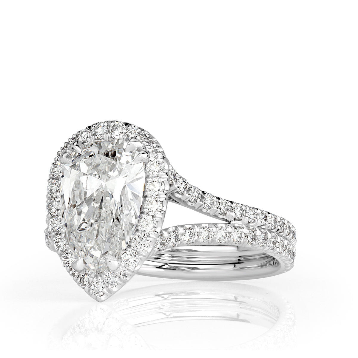 2.71ct Pear Shaped Diamond Engagement Ring