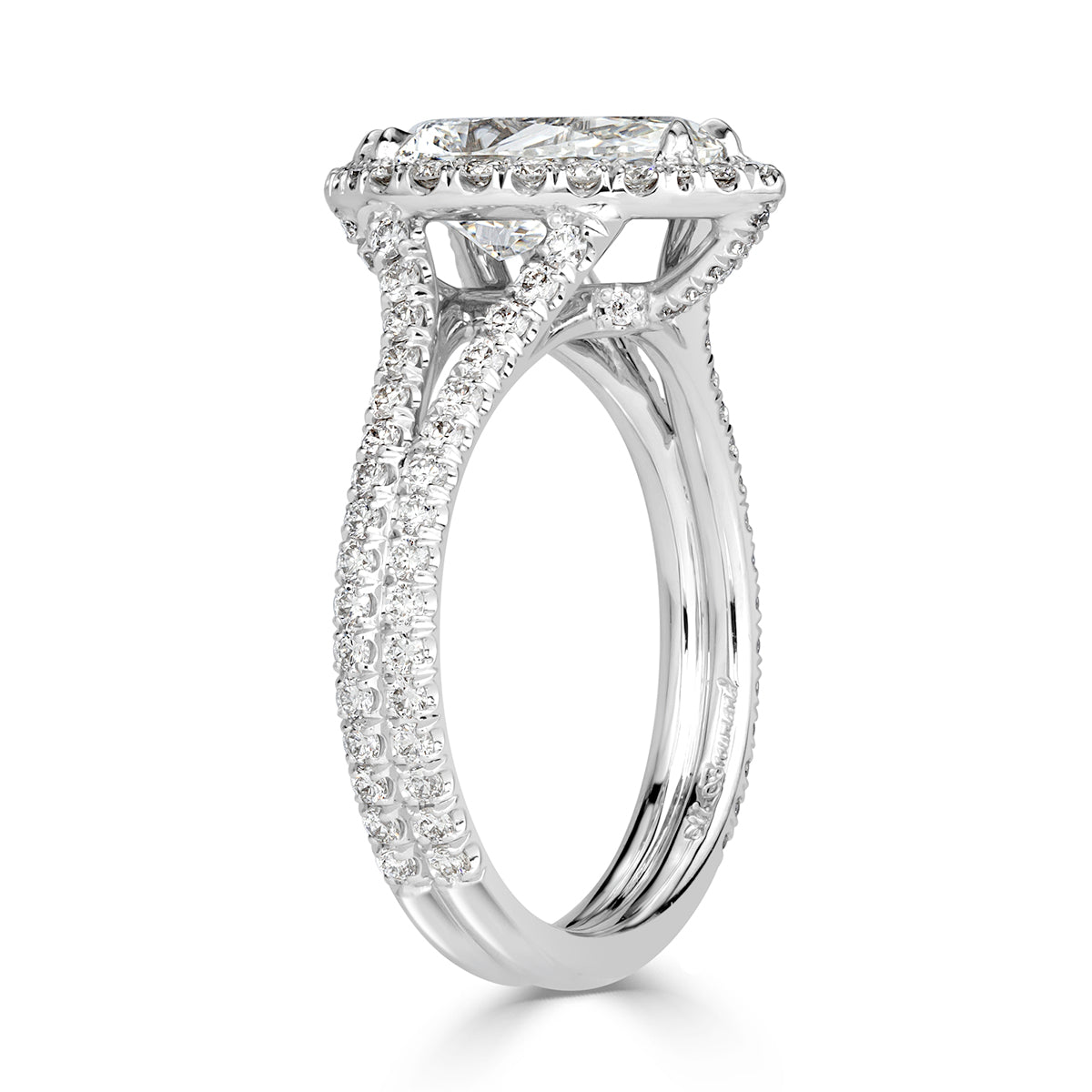 2.71ct Pear Shaped Diamond Engagement Ring