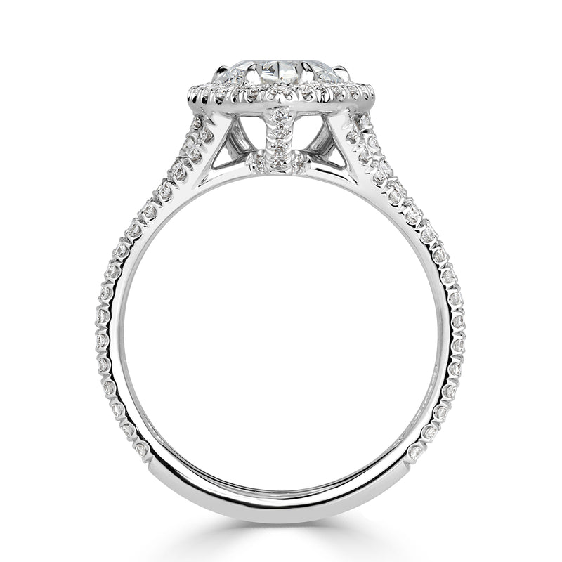 2.71ct Pear Shaped Diamond Engagement Ring