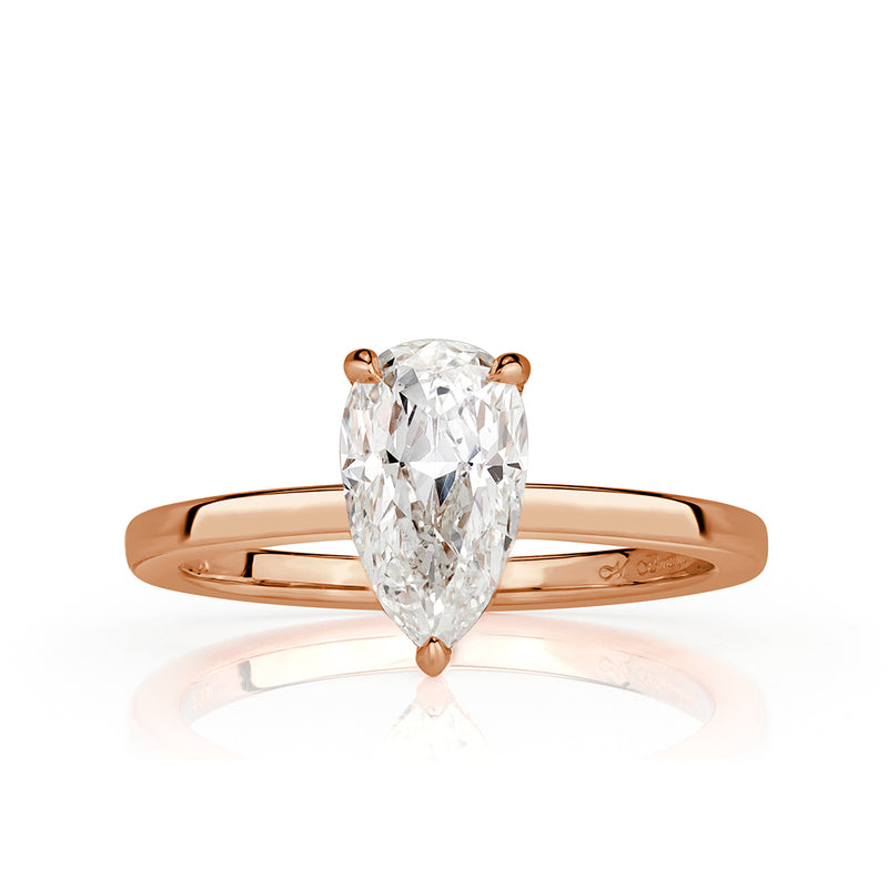 1.39ct Pear Shaped Diamond Engagement Ring