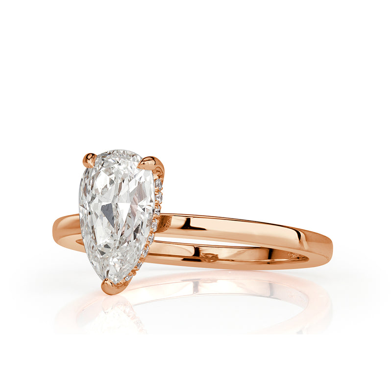 1.39ct Pear Shaped Diamond Engagement Ring