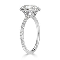 2.09ct Old Mine Cut Diamond Engagement Ring