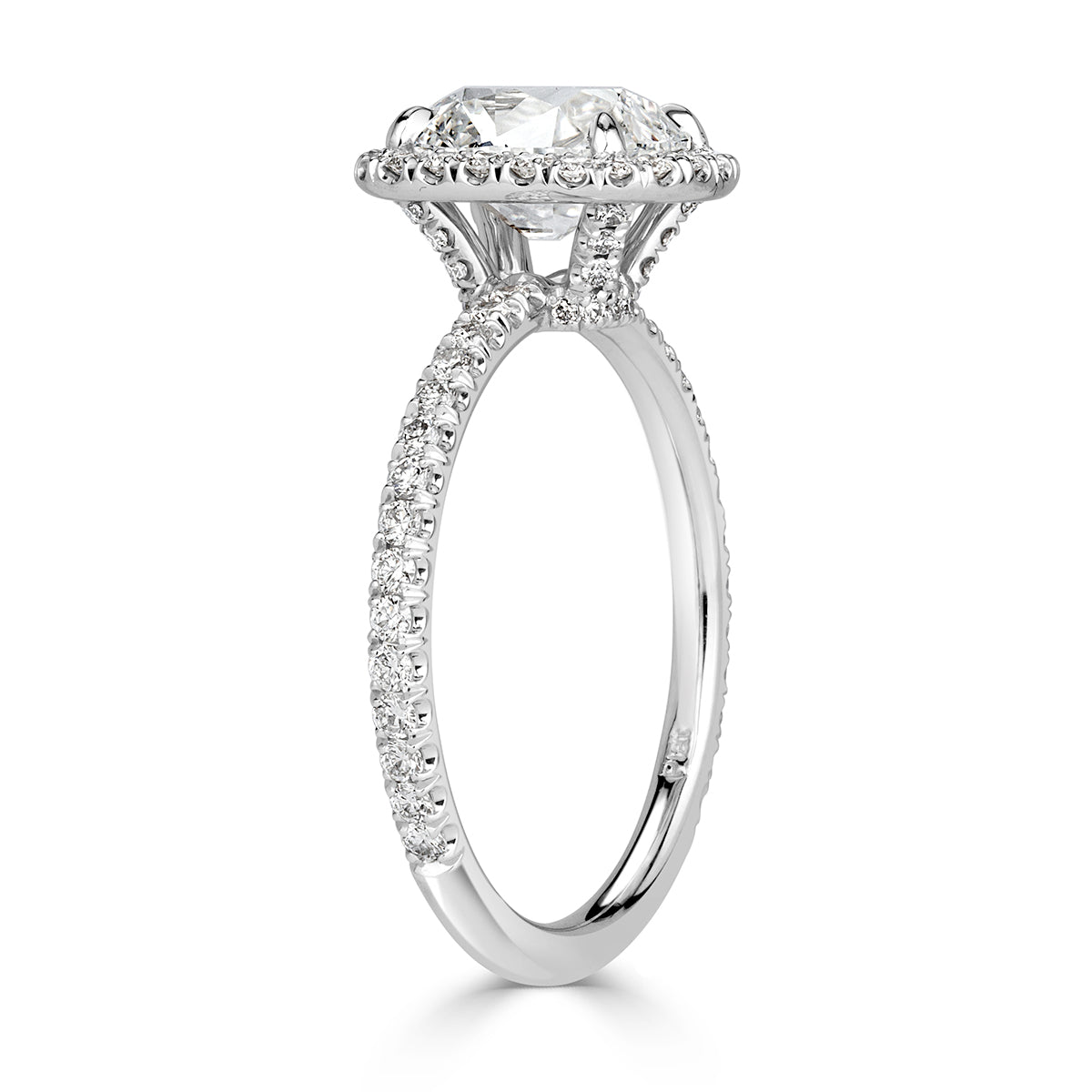 2.09ct Old Mine Cut Diamond Engagement Ring
