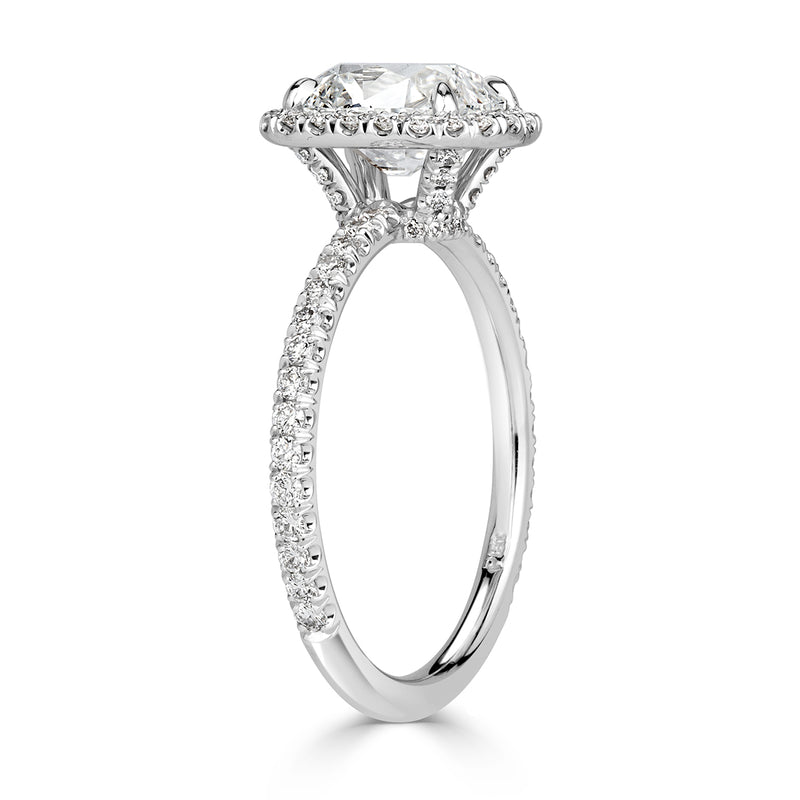 2.09ct Old Mine Cut Diamond Engagement Ring