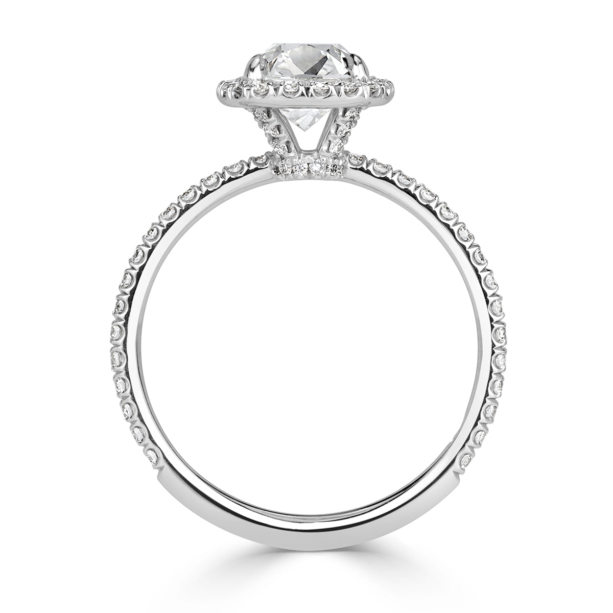 2.09ct Old Mine Cut Diamond Engagement Ring