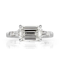 2.88ct Emerald Cut Diamond Engagement Ring