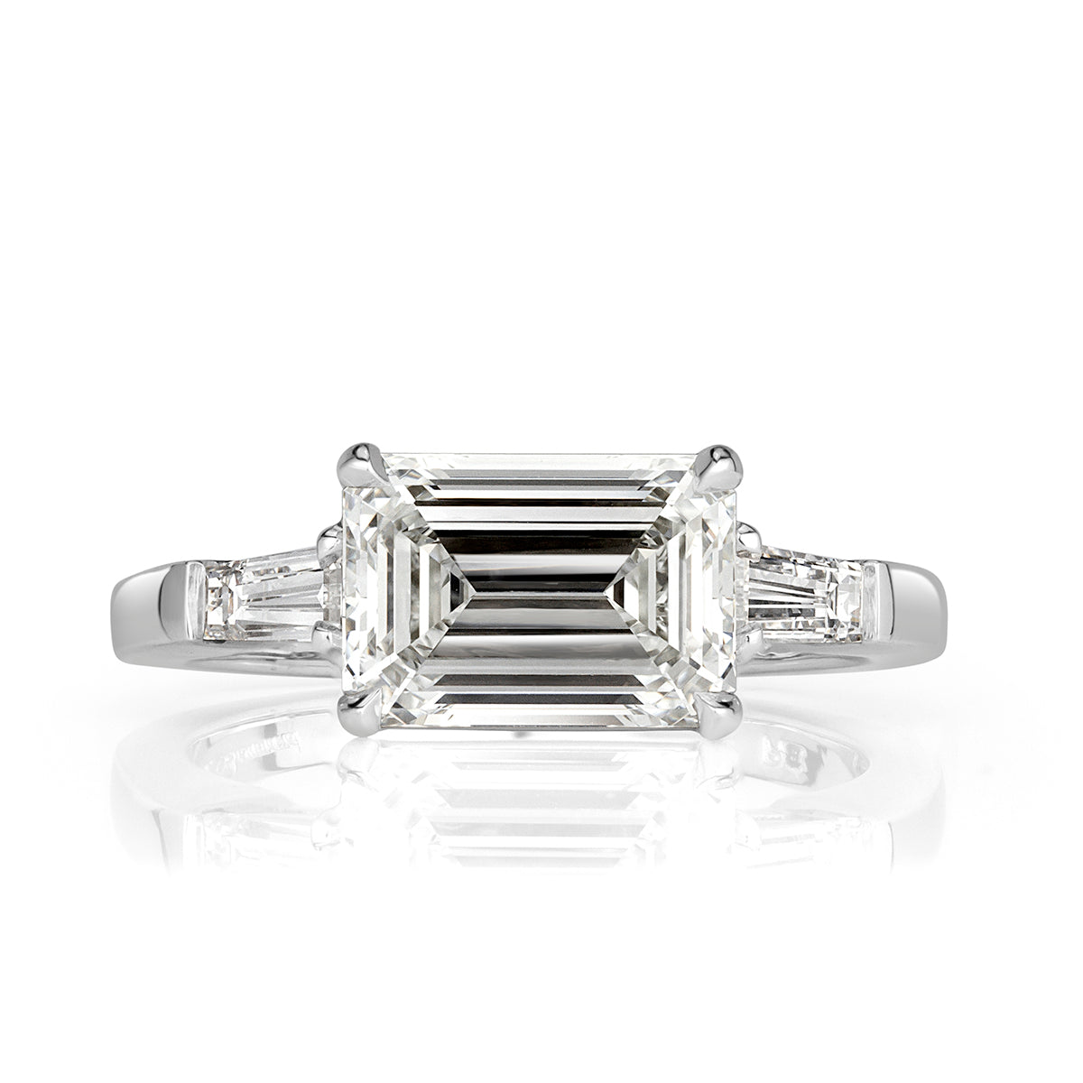 2.88ct Emerald Cut Diamond Engagement Ring