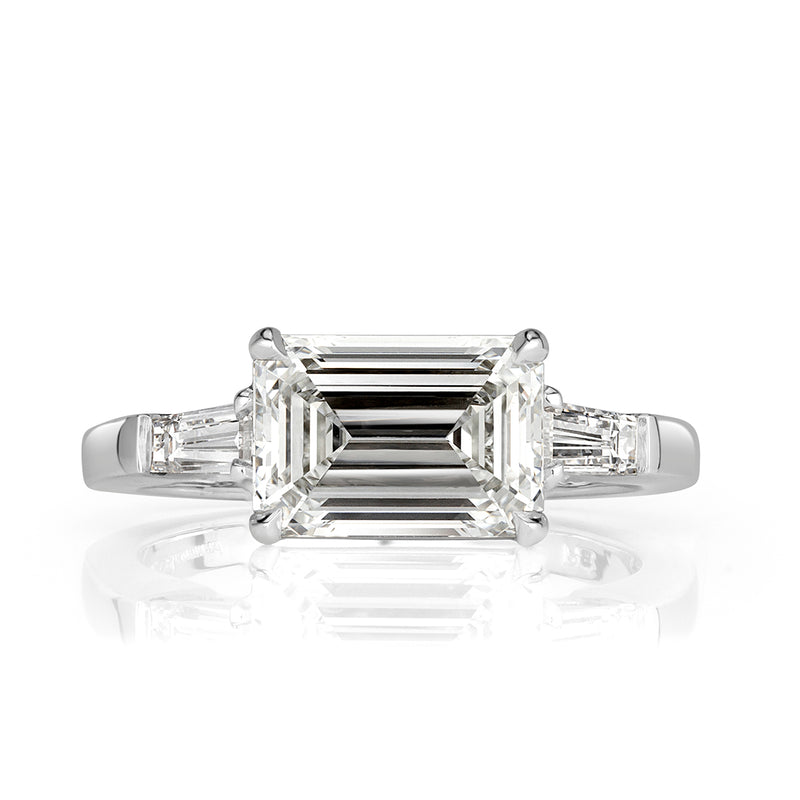 2.88ct Emerald Cut Diamond Engagement Ring