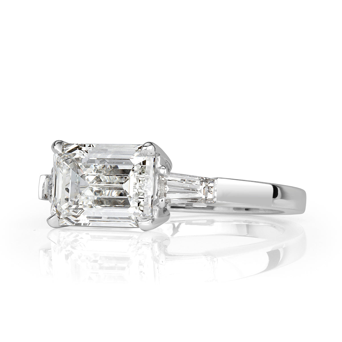 2.88ct Emerald Cut Diamond Engagement Ring