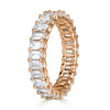 3.15ct Emerald Cut Diamond Eternity Band in 18k Rose Gold