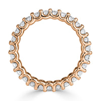 3.15ct Emerald Cut Diamond Eternity Band in 18k Rose Gold