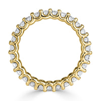 3.15ct Emerald Cut Diamond Eternity Band in 18k Yellow Gold