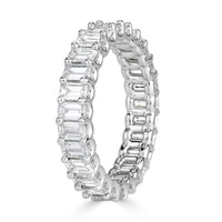 3.15ct Emerald Cut Diamond Eternity Band in 18k White Gold