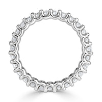 3.15ct Emerald Cut Diamond Eternity Band in 18k White Gold