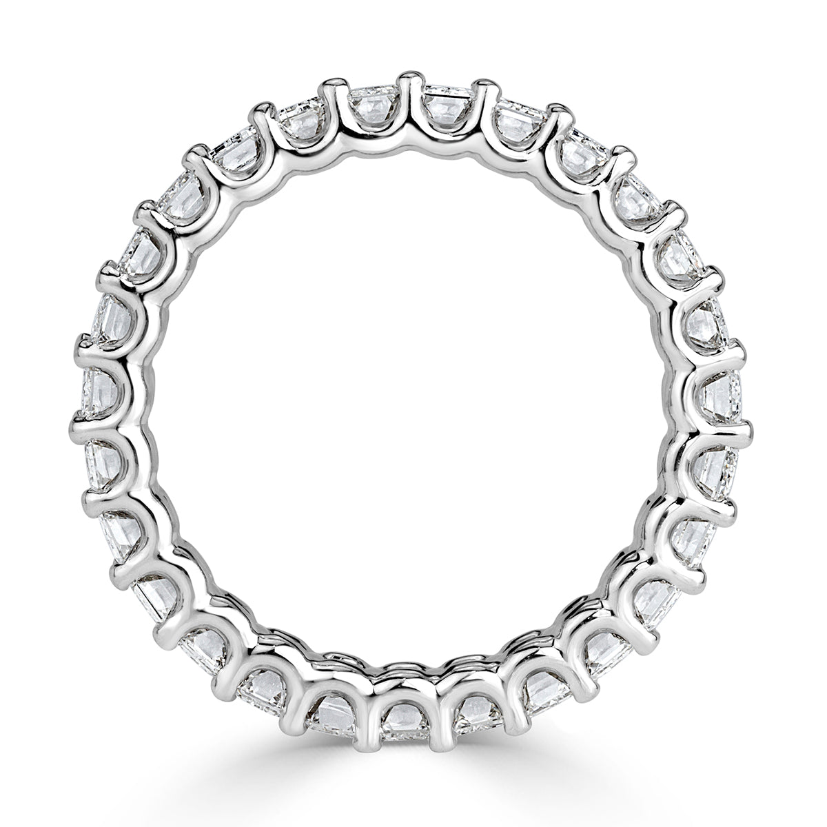 3.15ct Emerald Cut Diamond Eternity Band in 18k White Gold