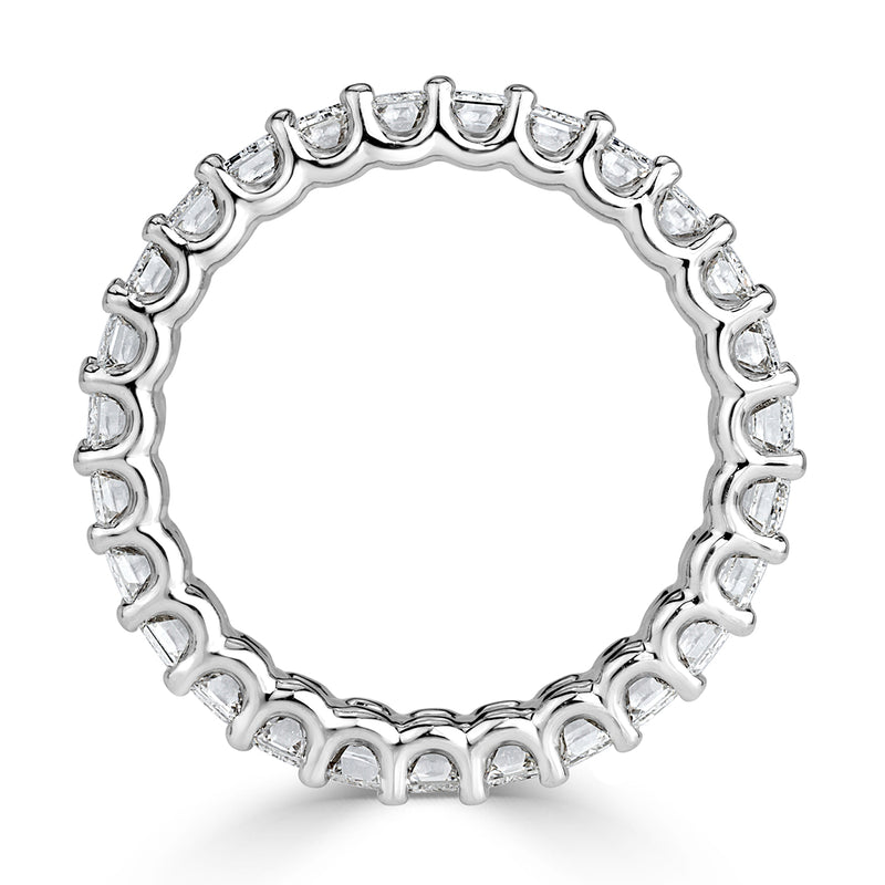 3.15ct Emerald Cut Diamond Eternity Band in 18k White Gold