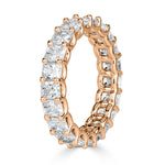4.14ct Radiant Cut Diamond Eternity Band in 18k Rose Gold