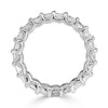 4.14ct Radiant Cut Diamond Eternity Band in 18k White Gold