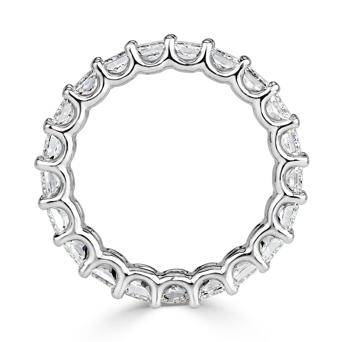 4.14ct Radiant Cut Diamond Eternity Band in 18k White Gold