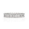 2.66ct Emerald Cut Diamond Eternity Band in 18k White Gold