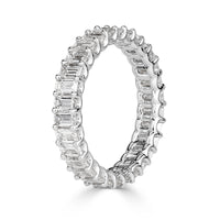 2.66ct Emerald Cut Diamond Eternity Band in 18k White Gold