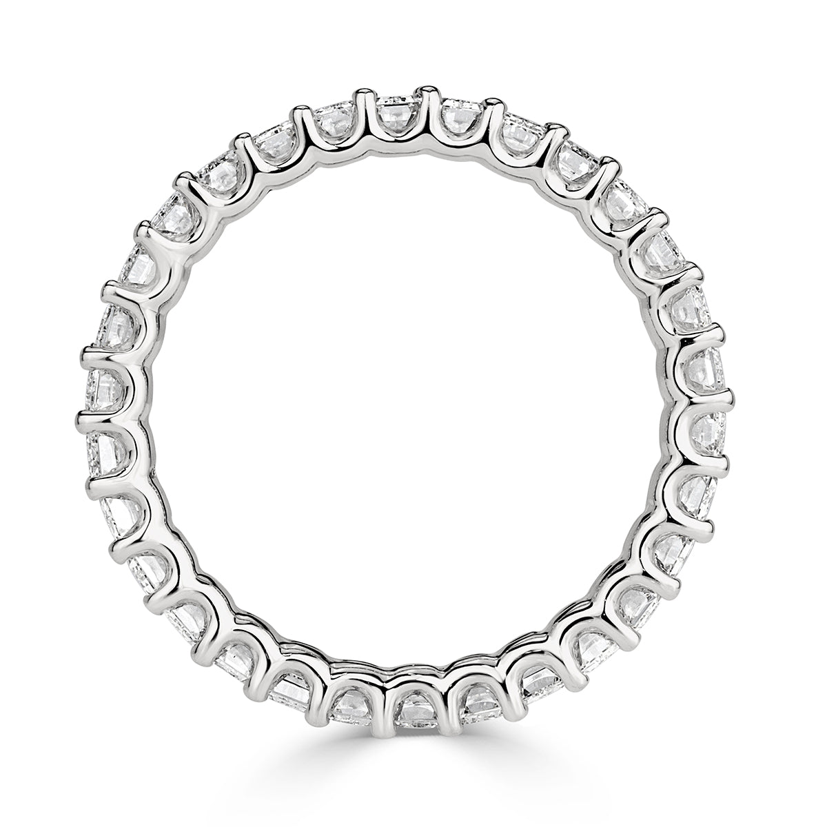 2.66ct Emerald Cut Diamond Eternity Band in 18k White Gold