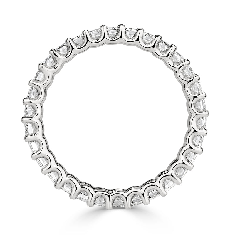 2.66ct Emerald Cut Diamond Eternity Band in 18k White Gold
