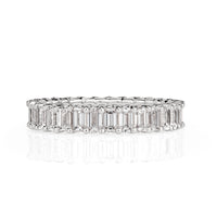 2.66ct Emerald Cut Diamond Eternity Band in Platinum