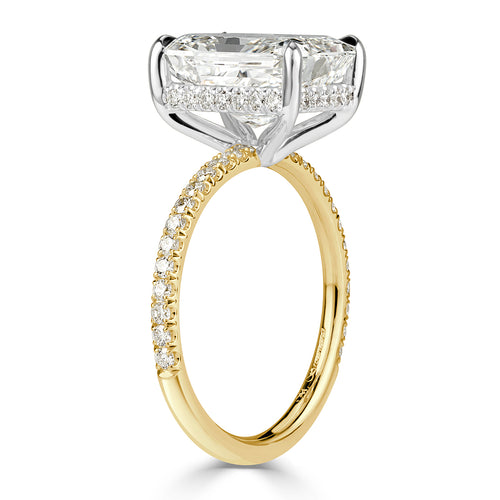 4.41ct Radiant Cut Diamond Engagement Ring