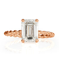 2.09ct Emerald Cut Diamond Engagement Ring