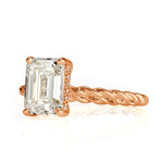 2.09ct Emerald Cut Diamond Engagement Ring
