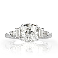 2.58ct Old Mine Cut Diamond Engagement Ring