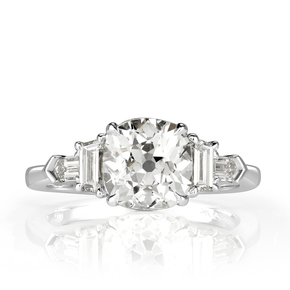2.58ct Old Mine Cut Diamond Engagement Ring