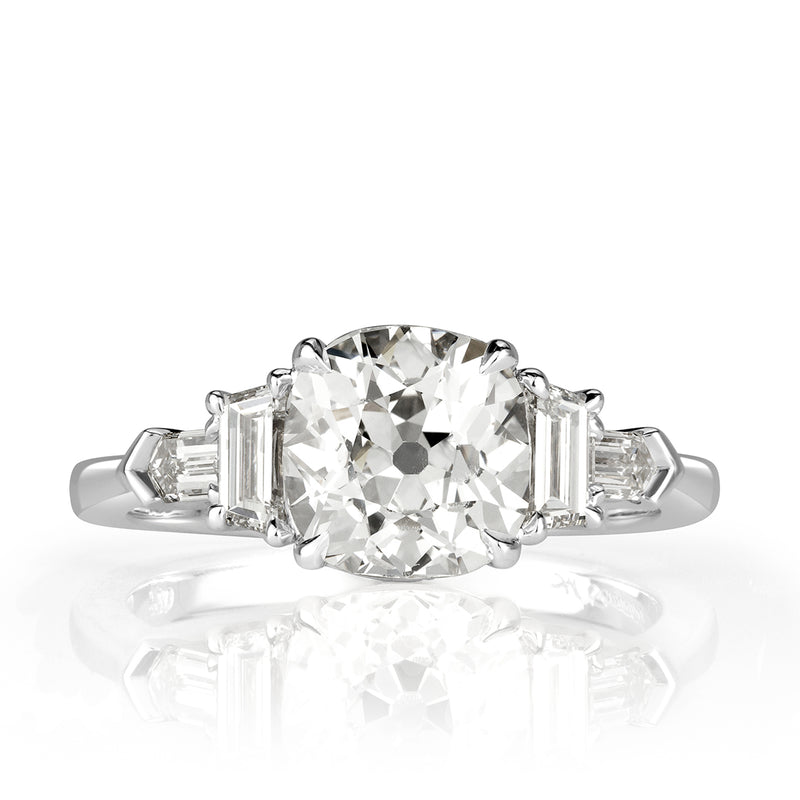 2.58ct Old Mine Cut Diamond Engagement Ring