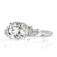 2.58ct Old Mine Cut Diamond Engagement Ring