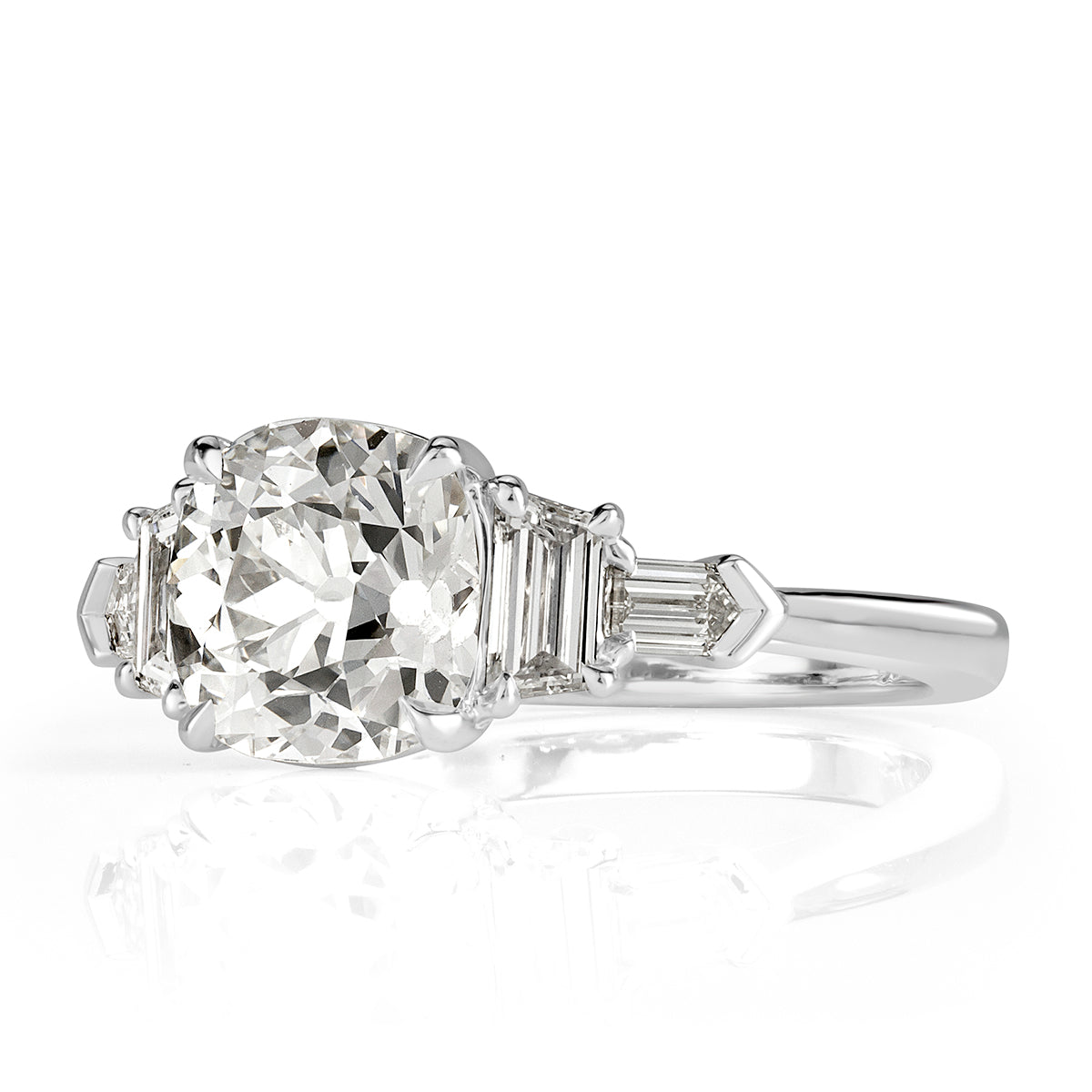 2.58ct Old Mine Cut Diamond Engagement Ring