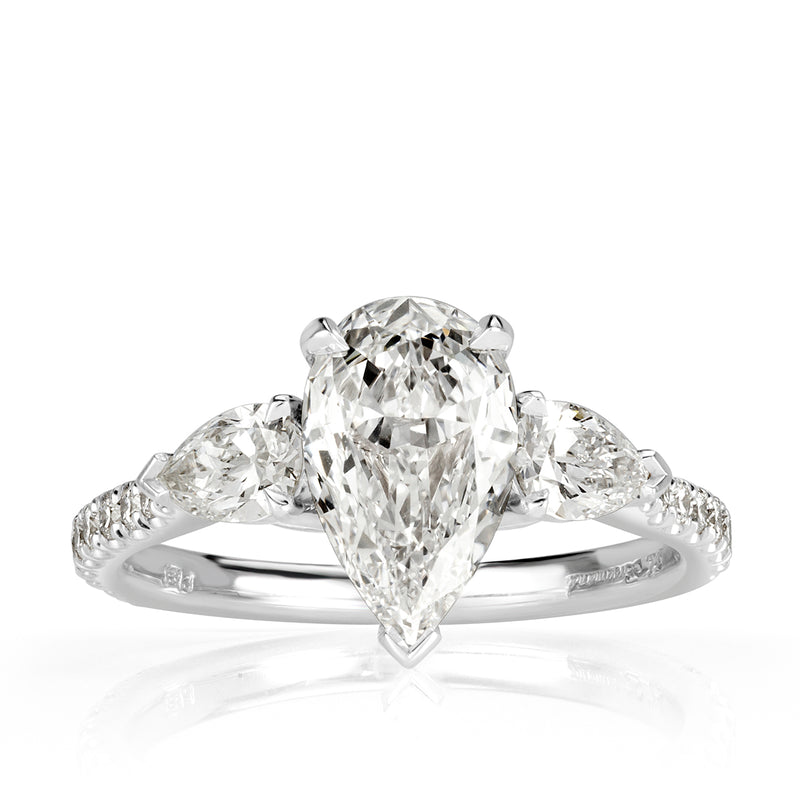 1.97ct Pear Shaped Diamond Engagement Ring