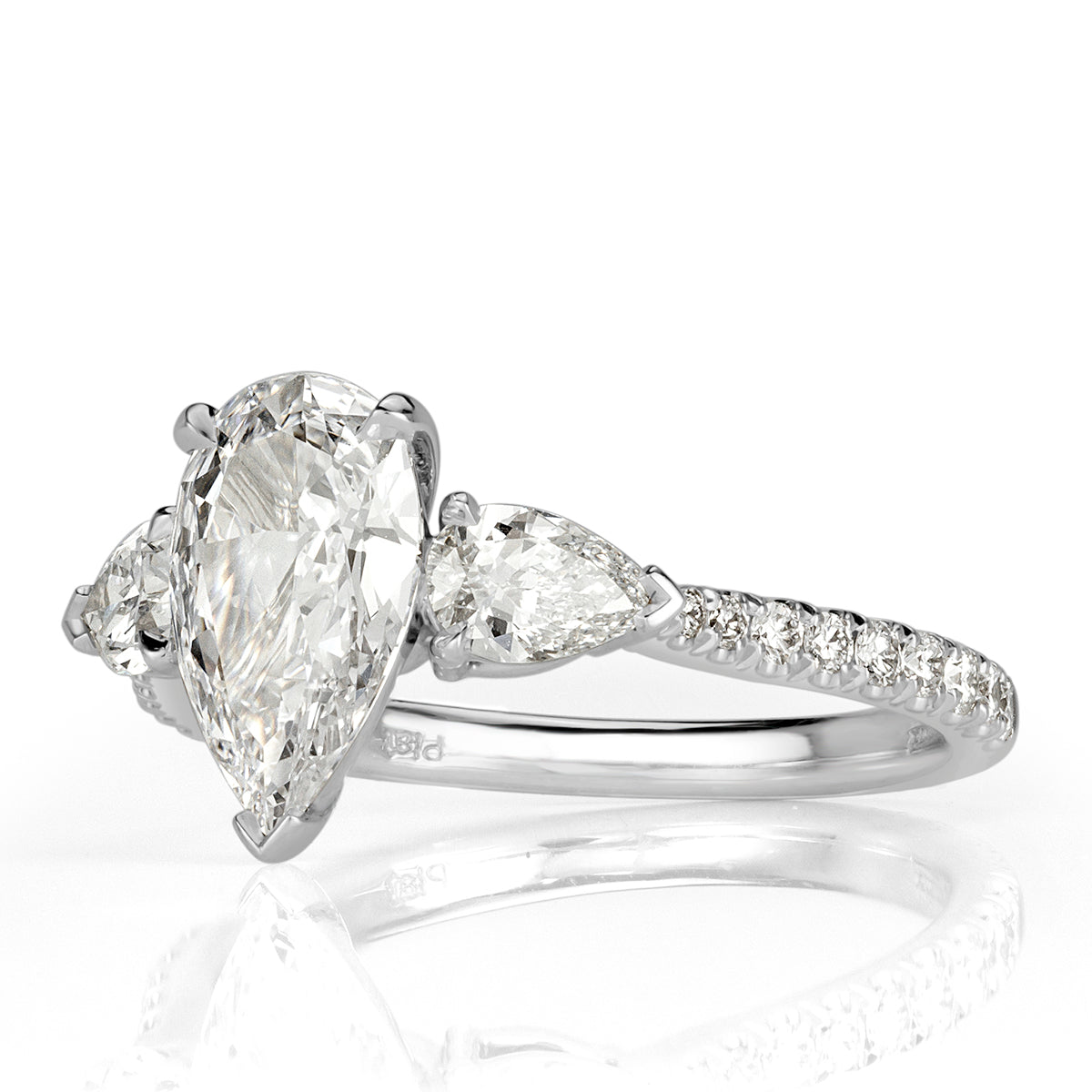 1.97ct Pear Shaped Diamond Engagement Ring