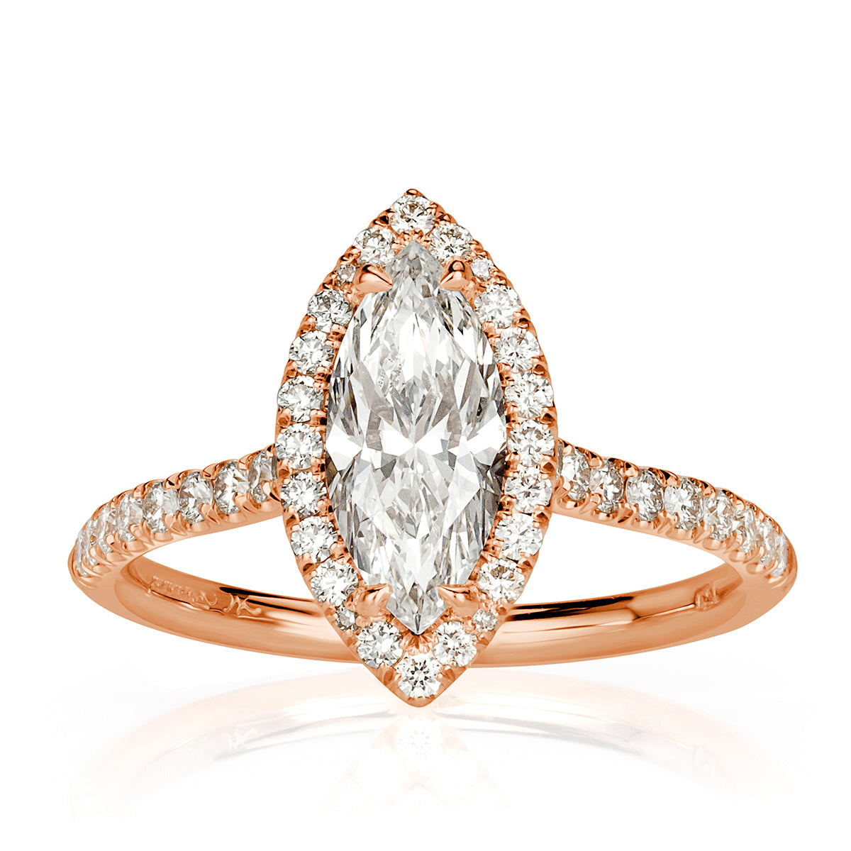 1.53ct Marquise Cut Diamond Engagement Ring