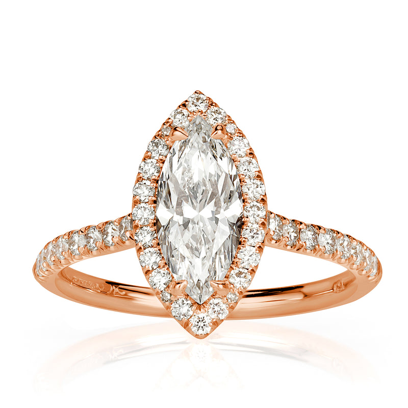 1.53ct Marquise Cut Diamond Engagement Ring