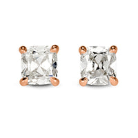 1.00ct Old Mine Cut Diamond Stud Earrings